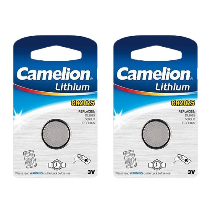 باتری لیتیومی سکه ای کملیون مدل CR2025 بسته 2 عددی